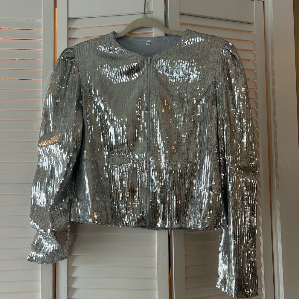 Silver Sequin Dress